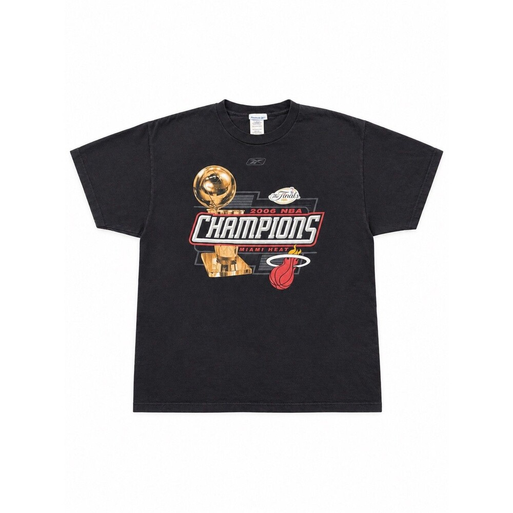 Vintage VTG Y2K Miami Heat 2006 NBA Finals Champions Reebok Shirt Size XL LeBron